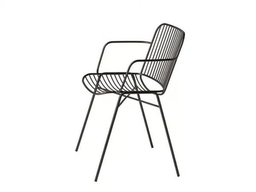 SHADE 626 - Steel chair with armrests by Et al. - view 2